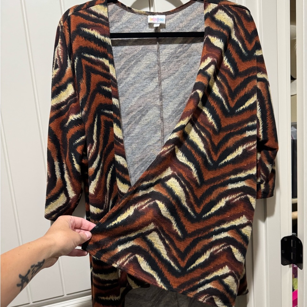 LuLaRoe Tiger Print Lindsay Cardigan